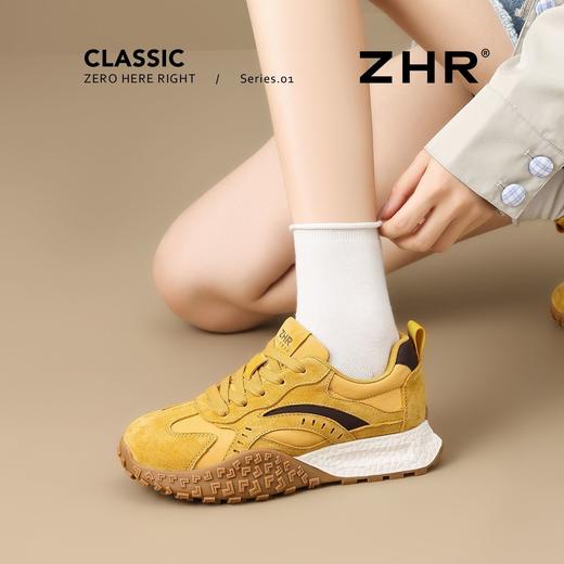 ZHR则则增高德训鞋2025新款厚底复古运动复古软底休闲阿甘鞋 商品图4
