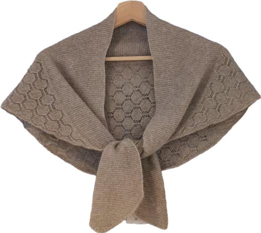 蒙古山羊绒针织围巾-自然色04 商品图0