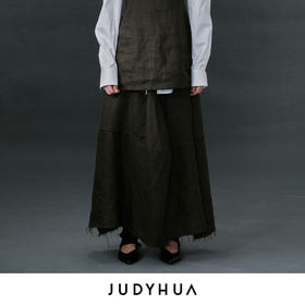 JUDYHUA 绿洲系列亚麻半身裙