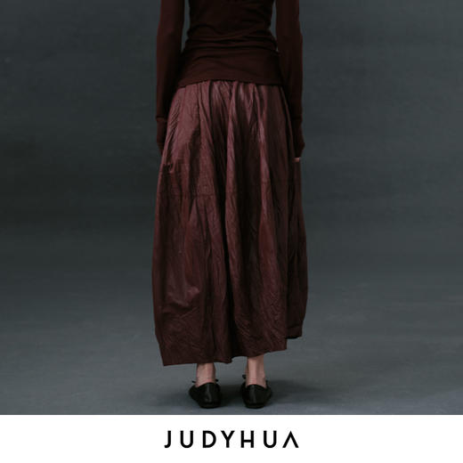 JUDYHUA 绿洲系列褶皱A字半裙 商品图3