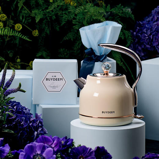 北鼎 Buydeem K208炫彩全304不锈钢电水壶 香槟黄【LXKGZQ8.0】 商品图4