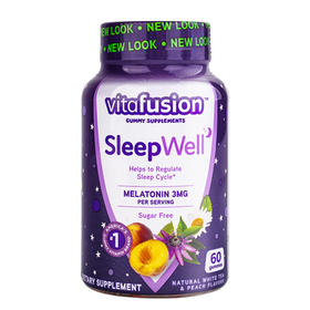 【保税】美国 vitafusion 褪黑素睡眠软糖 60粒