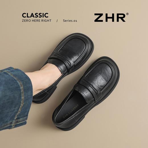 ZHR则则时尚英伦风平底乐福鞋2025秋季新款百搭舒适气质通勤皮鞋 商品图3