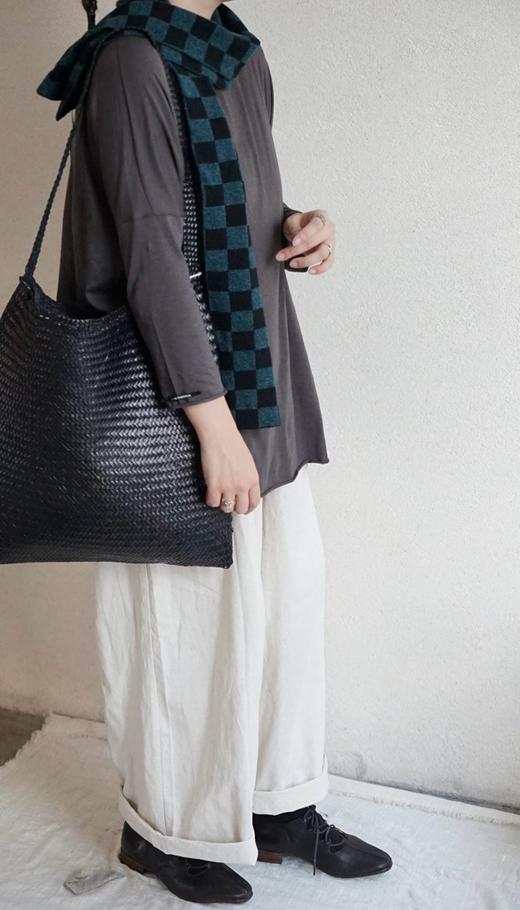 ALBUM DI FAMIGLIA 黑/深灰色可选圆领上衣T恤 商品图3