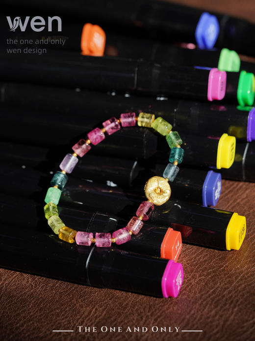 彩虹碧玺手串 商品图0