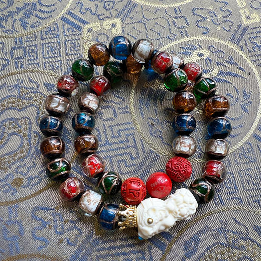 「禅心琉璃」香灰琉璃手串 香灰琉璃守护佛手串/香灰琉璃观音手串 商品图7