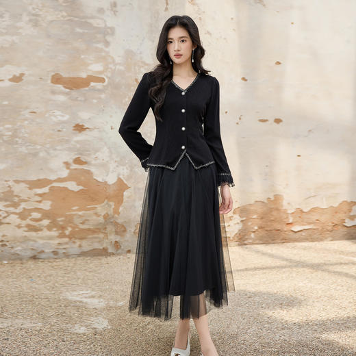 奢姿大码女装2025秋季减龄花边设计V领衬衫胖妹妹时尚百搭上衣9953194269 商品图4