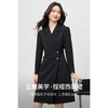 【内购】【立裁廓形】通勤翻驳领两粒扣捏褶藏肉显瘦垫肩长袖西装连衣裙-153LC3124 商品缩略图1