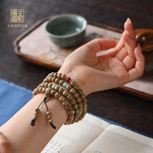 天然加里曼丹沉香佛珠 6.8mm*108颗 10克 SP11965 商品图0