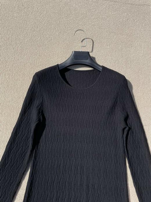 918-4 独家圆正 清冷高级 优雅大气 8064精纺羊毛针织连衣裙 我穿L 商品图12