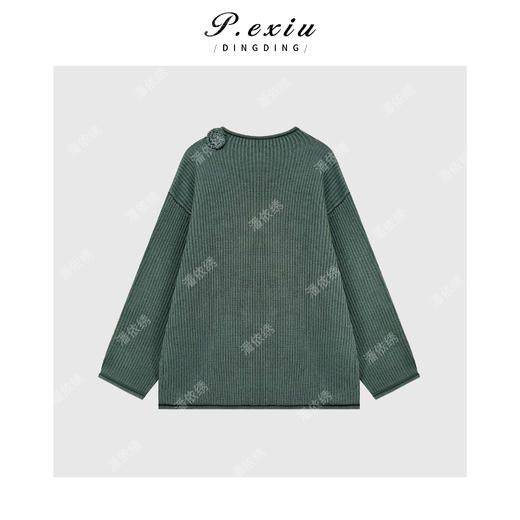 04-2潘依绣丁丁宠粉
丝光羊毛设计感重工立体花卉长袖针织衫 L2685 商品图1