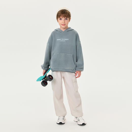 马克珍妮男女童双面奥利绒连帽卫衣2025年冬装新款551375 商品图2