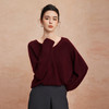 QG643斯尔丽2025新款含山羊绒V领柔软舒适女士纯色软糯高级针织衫上衣 商品缩略图0