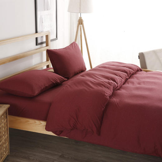 【天竺棉纯色款四件套】针织棉四件套纯色天竺棉裸睡四件套色纺针织全棉床品 商品图4