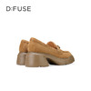 Dfuse迪芙斯2025秋季新款竹节扣乐福鞋增高厚底小皮鞋简约通勤鞋DFD3112047 商品缩略图8