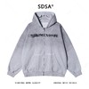 D1900SDSA秋冬新款痞帅韩版男装撞色印花字母拉链连帽卫衣渐变开衫外套 商品缩略图1