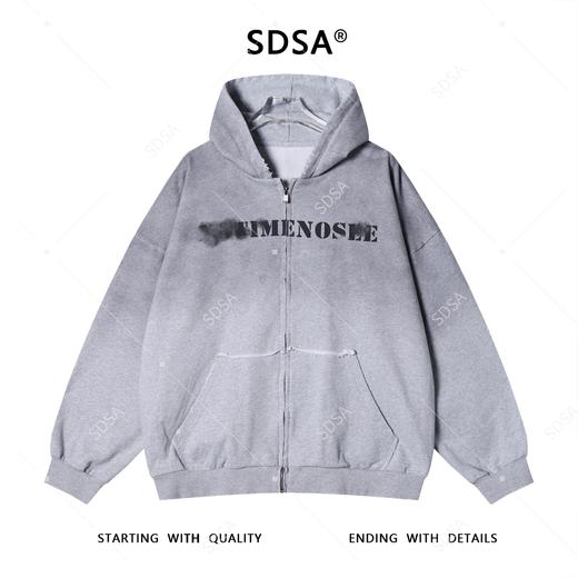 D1900SDSA秋冬新款痞帅韩版男装撞色印花字母拉链连帽卫衣渐变开衫外套 商品图1