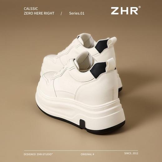 ZHR厚底【8.5cm】内增高小白鞋女轻便百搭小个子耐磨运动休闲鞋女 商品图8