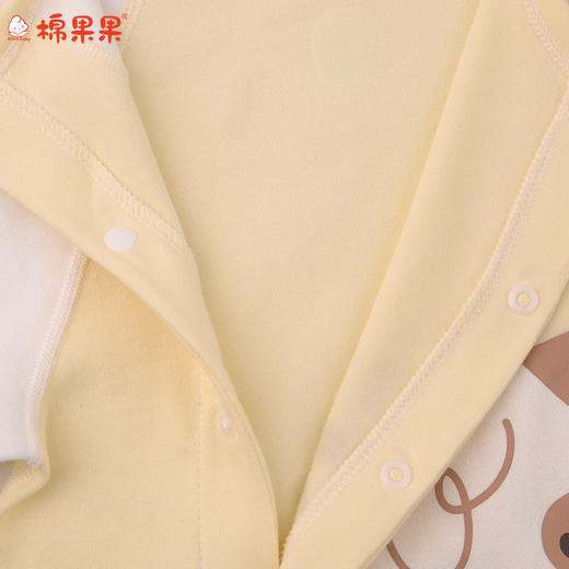 棉果果冬季新品暖姜棉柔软保暖59-80码卡通可爱爬衣暖姜偏襟连体衣M401720425664 商品图2