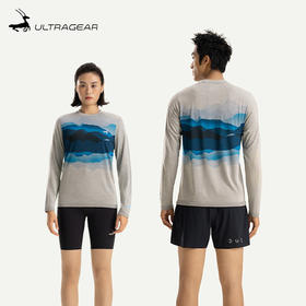 优极UG 远山·中性一体织羊毛长袖T恤