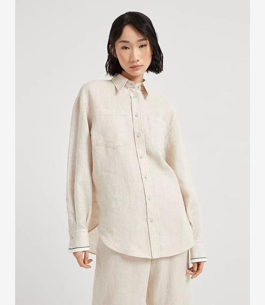 【高品质私服】【BC女士亚麻休闲长袖衬衫】既保留亚麻特有的透气性与随性褶皱 慵懒却不邋遢G1260-CC【无标出货 介意慎拍】 商品图5