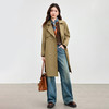 【内购】【可拆卸腰带】气质英伦风都市通勤翻领双排扣插肩袖宽松长款风衣-153FB3147 商品缩略图2