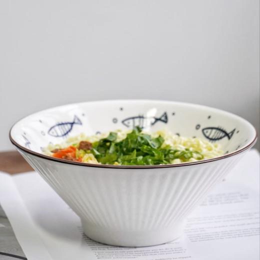 严选 | 日式风7英寸斗笠碗 6个装 花色随机 高温釉下彩 商品图5