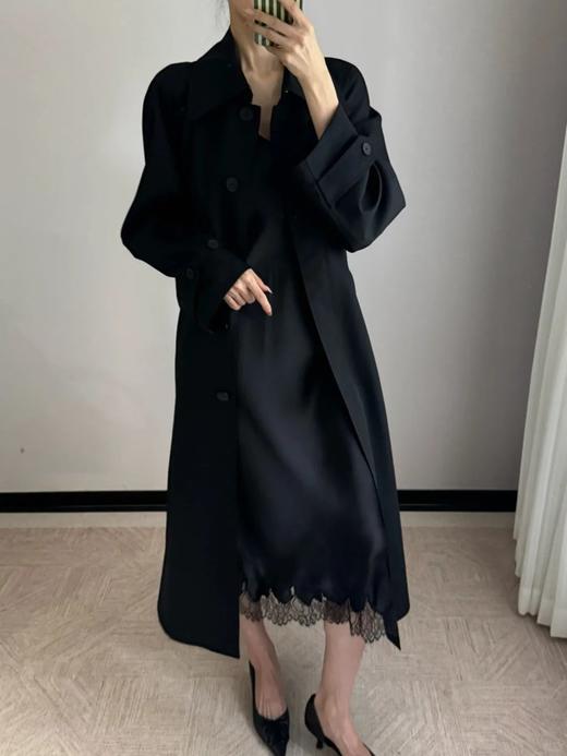 【高品质私服】【IC精纺羊毛平纹长风衣】轻薄舒适，悬垂性好，提升整体造型的精致度G1551-CC【无标出货 介意慎拍】 商品图1