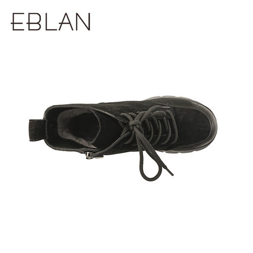 伊伴冬季牛绒百搭高跟马丁靴B25609702 商品图2