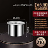 【跨境出口德国不锈钢蒸碗】316L不锈钢蒸蛋碗加厚可排气带盖蒸碗多用途蒸饭菜碗快速导热炖盅 商品缩略图8