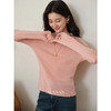 鹿向南「绒素凝温」半高领木耳边针织衫上衣女秋季长袖纯色打底衫 商品缩略图2