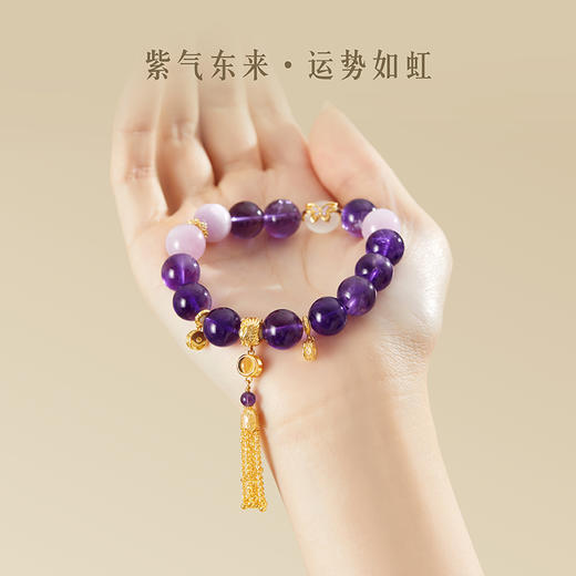 【故宫饰品】福佑紫水晶手串九子离火紫气东来文创本命年生日礼物 商品图3