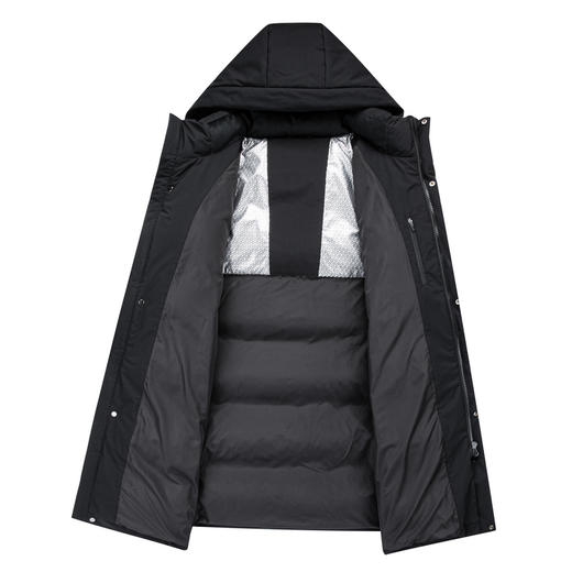 【含鸭绒】圣得西男士2025秋冬款时尚百搭连帽中长款易打理羽绒服 商品图14