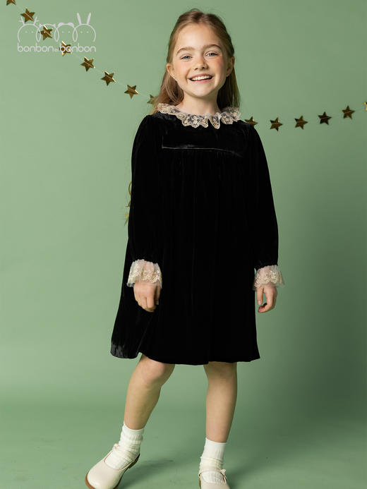 高级丝绒礼服裙 商品图2