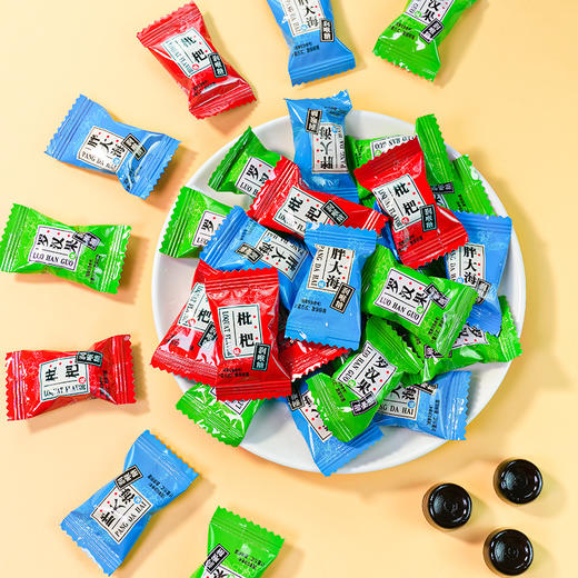 【9.9抢❗罗汉果/枇杷/胖大海味润喉糖】秋季限定多种口味，入口清凉细腻，草本熬制「天然清润在喉间」清凉糖果多口味散装休闲零食品L 商品图3