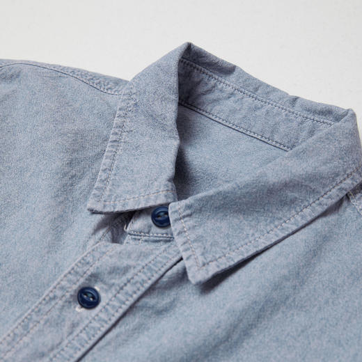 ROMI STUDIO"长期主义"复古做旧棉质绣标工装牛仔衬衣RWCAST5908 商品图2