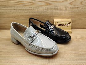 2024年豪行春季新款正品真皮时尚舒适百搭低跟浅口女单鞋24126411