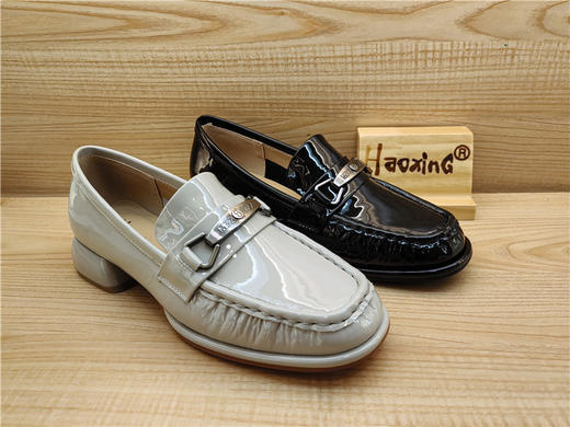 2024年豪行春季新款正品真皮时尚舒适百搭低跟浅口女单鞋24126411 商品图0