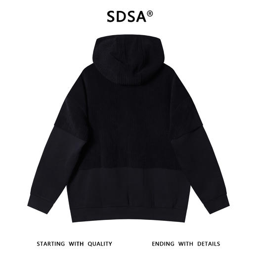 D1372SDSA男士秋冬新款痞帅男装高街拼接设计连帽卫衣休闲时尚宽松上衣 商品图5