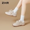 ZHR则则青春系列德训鞋秋季平底轻便阿甘鞋芭蕾珍珠双系带休闲鞋 商品缩略图9