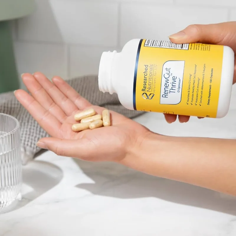 【第三代肠漏修复因子-不含谷氨酰胺】肠漏4R全方案 RenewGut Thrive 150粒 AKK益生菌+丁盐酸+I型与III型胶原蛋白肽+黑籽油+锌肌肽+甘草  肠道黏膜支持