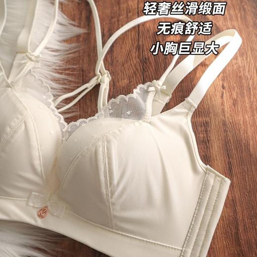 无痕内衣女小胸聚拢显大无钢圈上托收副乳防下垂性感美背文胸套装 商品图1