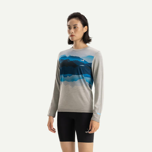 优极UG 远山·中性一体织羊毛长袖T恤 商品图1