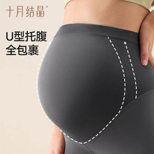 孕妇打底裤子小个子瑜伽裸感不勒肚子鲨鱼裤2025秋季外穿 商品图4