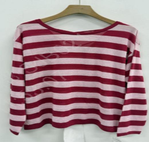 NC条纹长袖毛织衫（红）夏季152560040321 商品图1