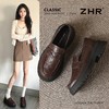 ZHR则则2025秋季女鞋新款复古乐福鞋英伦风一脚蹬皮鞋增高女单鞋 商品缩略图0