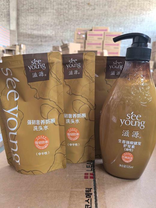 滋源生姜强韧奢养洗发水3袋（中干）＋滋源生姜强根健发护发素（油性）效期25年12月 商品图0