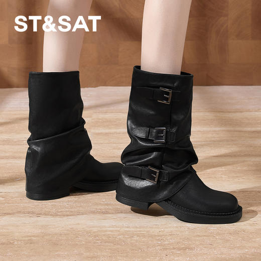 【筒高可选】星期六复古西部时髦裤腿靴SSD4117C4D/SSD4116C4E 商品图6