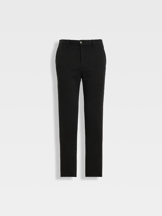 callisto黑色棉混纺休闲裤 商品图0