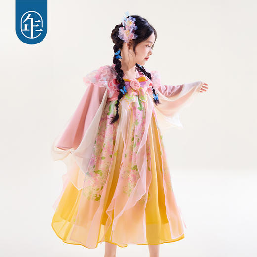 【年衣】童装汉服裙女童2025新款秋季新中式国风改良风汉服连衣裙礼服花鼓隆咚汉服裙 商品图5